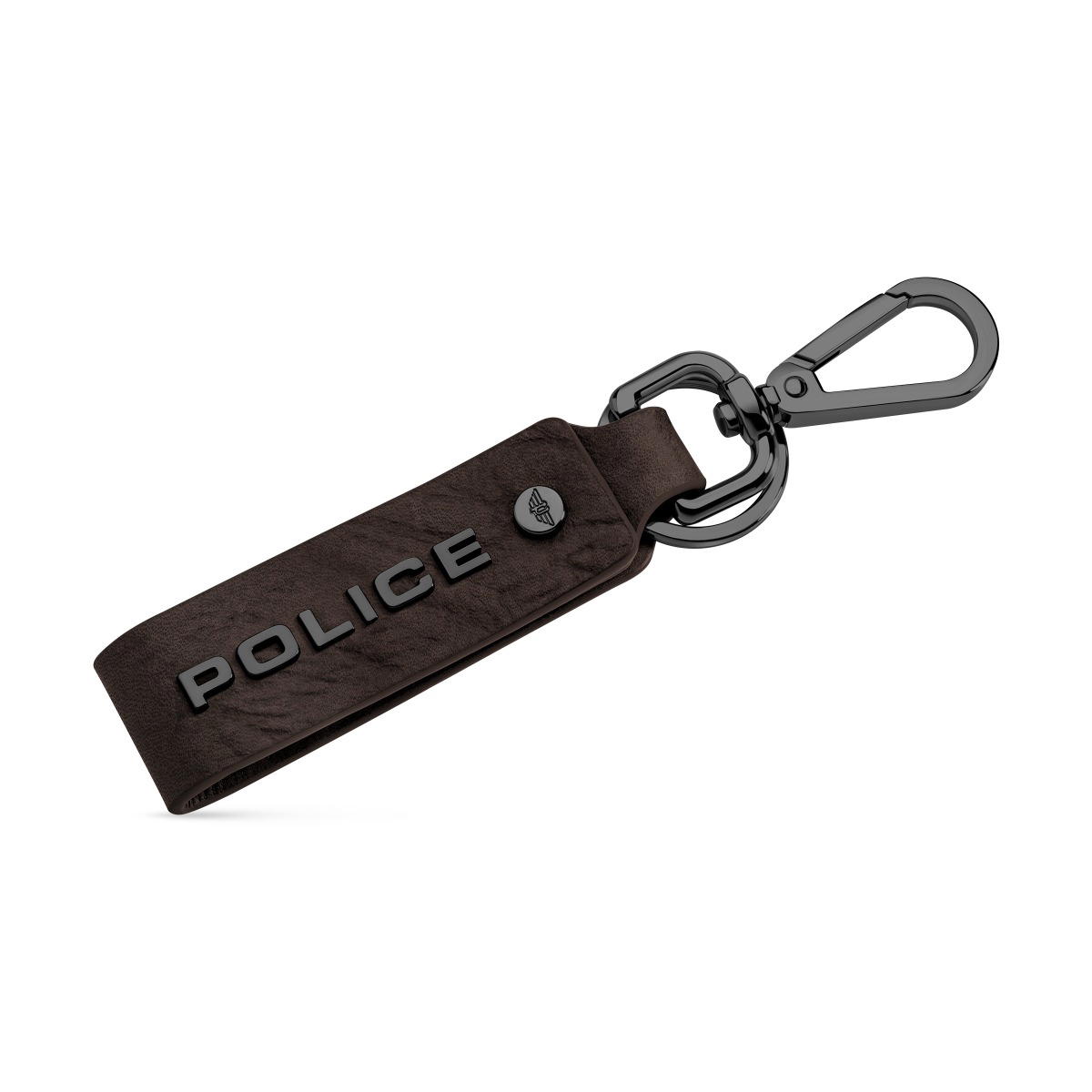Police Men Leather Keyring Brown & Black