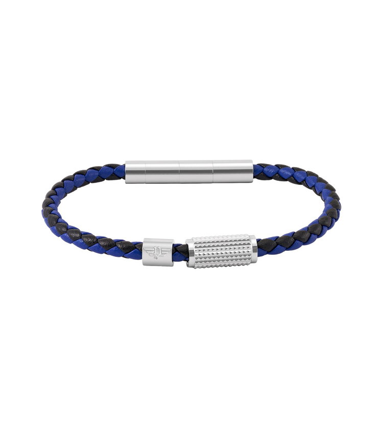 Police URBANTEXTURE Men Bracelet Blue and Black Leather