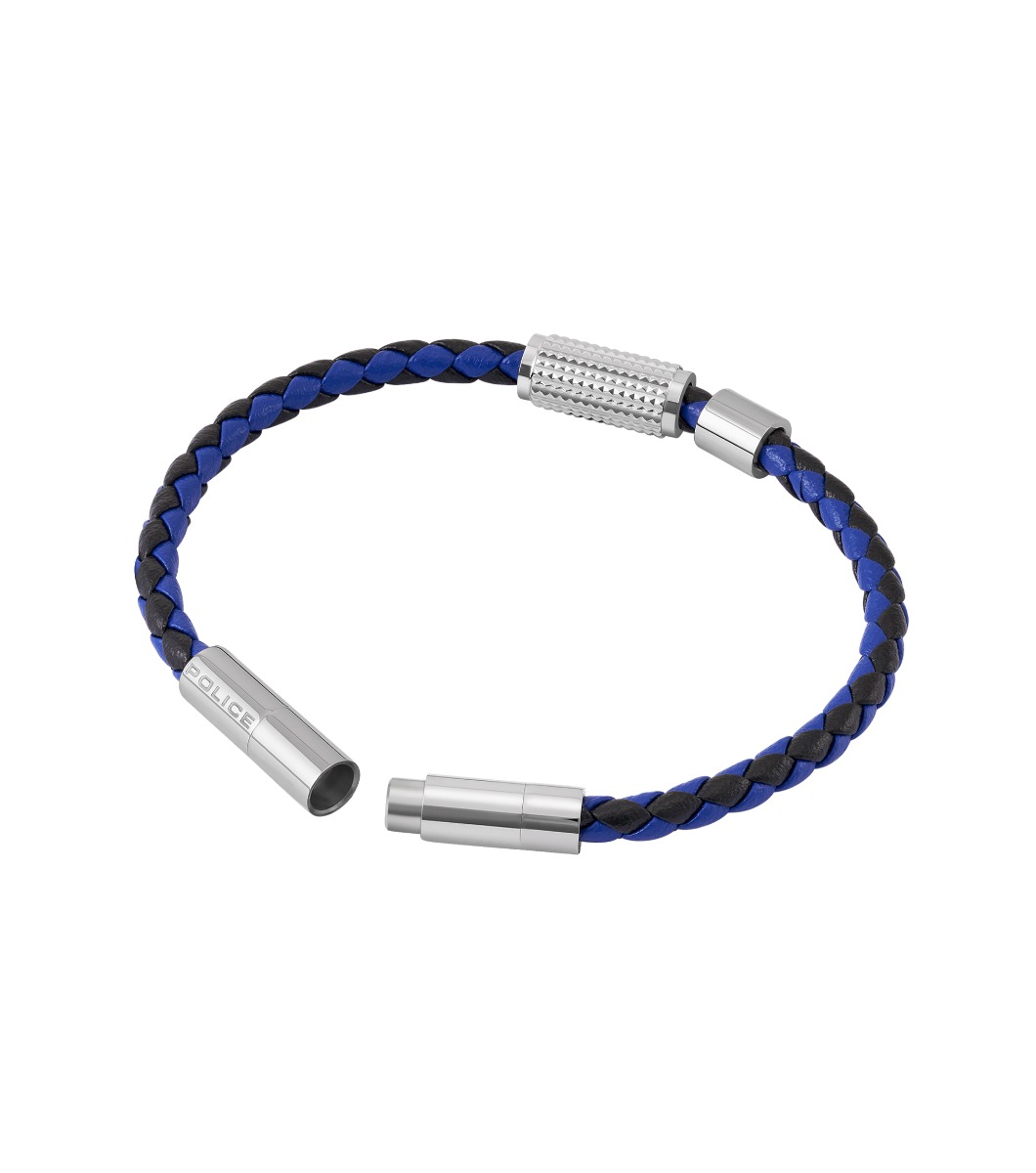 Police URBANTEXTURE Men Bracelet Blue and Black Leather