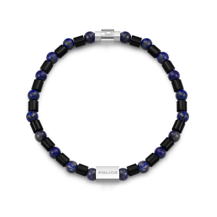 Police UC.SHINY bracelet for men black , Blue onyx