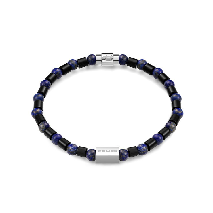 Police UC.SHINY bracelet for men black , Blue onyx
