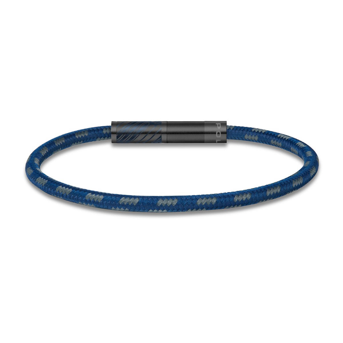 Police PLAINT bracelet for men black with blue Naylon