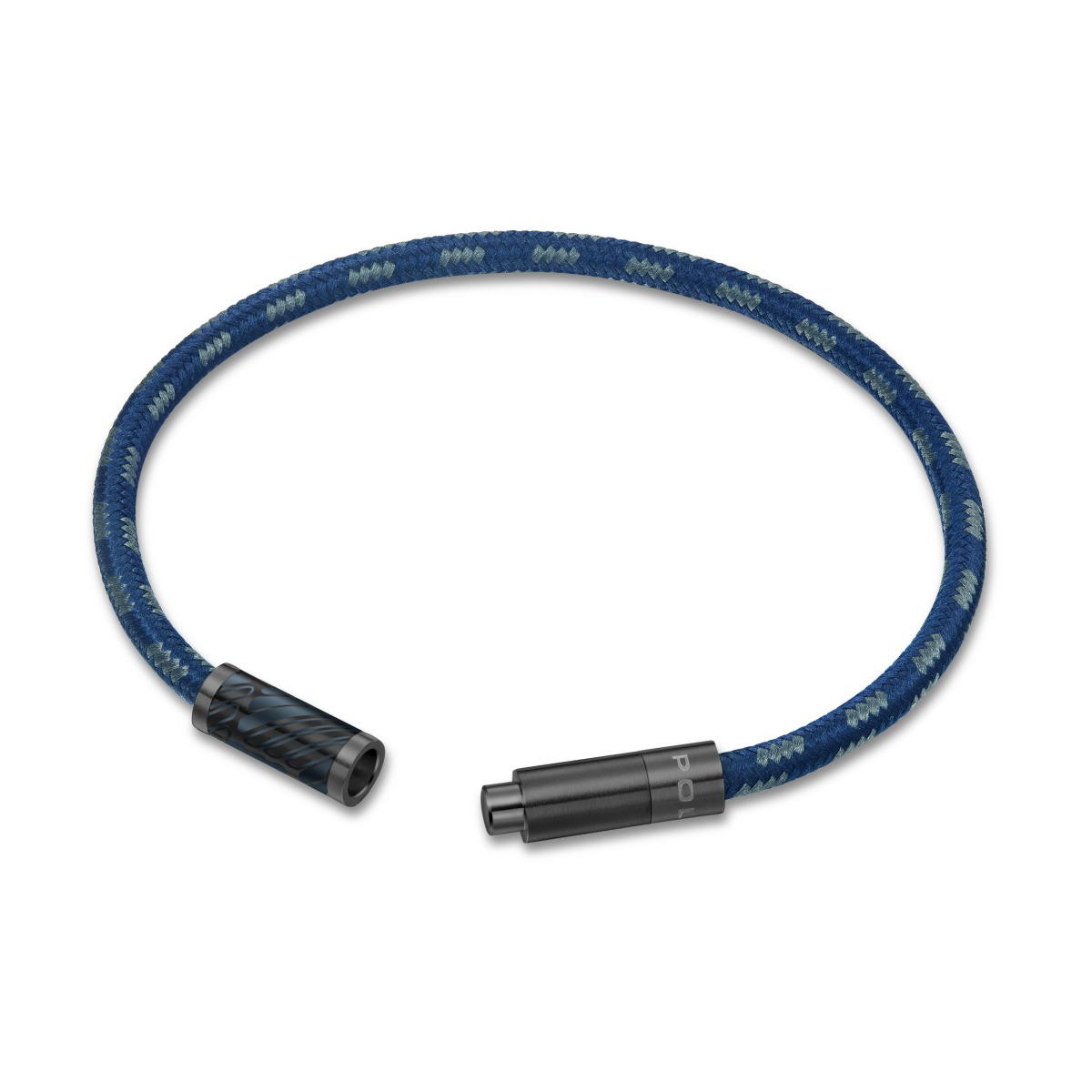 Police PLAINT bracelet for men black with blue Naylon