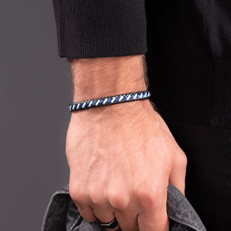 Police TWIST bracelet for men with multicolored leather