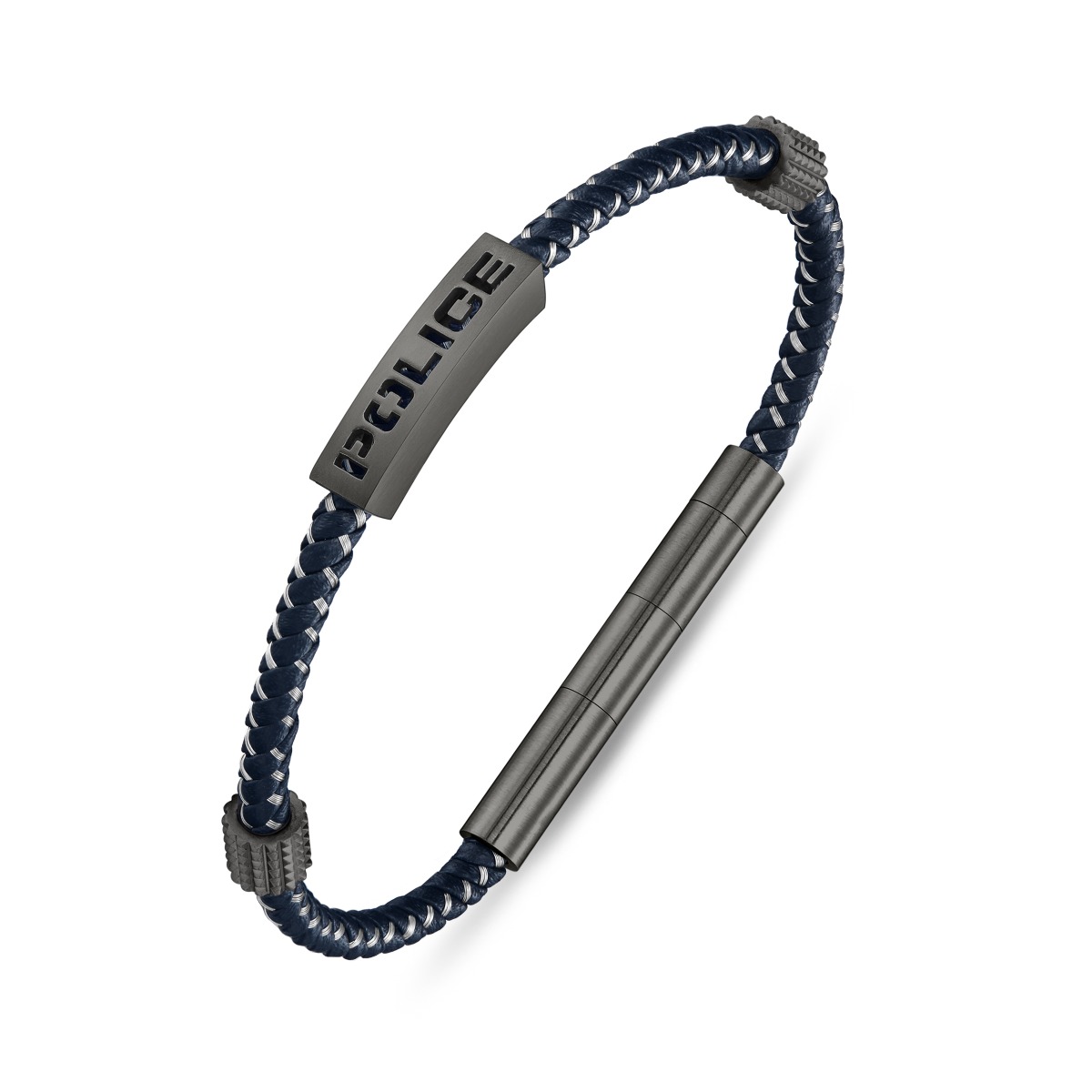 Police ASSAULT Men Bracelet Blue Leather 