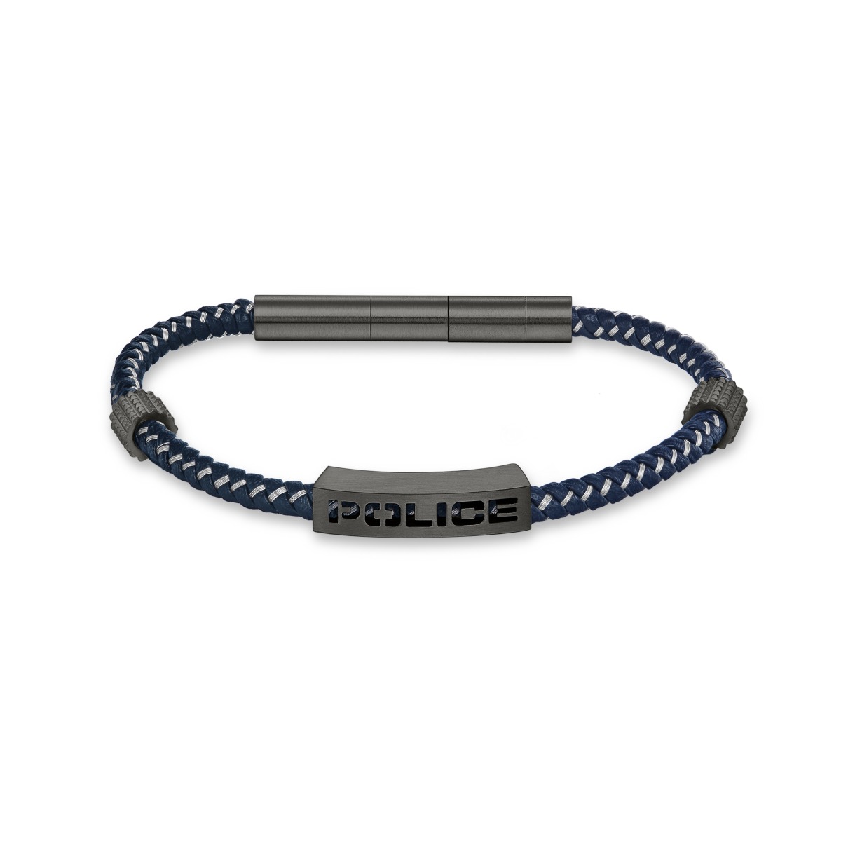 Police ASSAULT Men Bracelet Blue Leather 