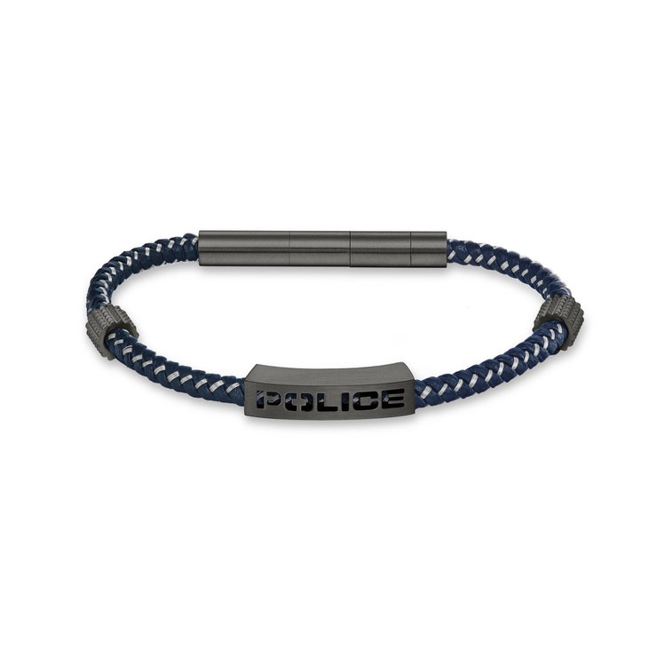 Police ASSAULT Men Bracelet Blue Leather