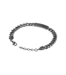 Police Men Steel Chain Bracelet Grey