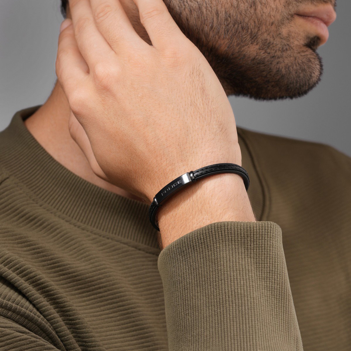 Police RECALL Men Bracelet Black Leather