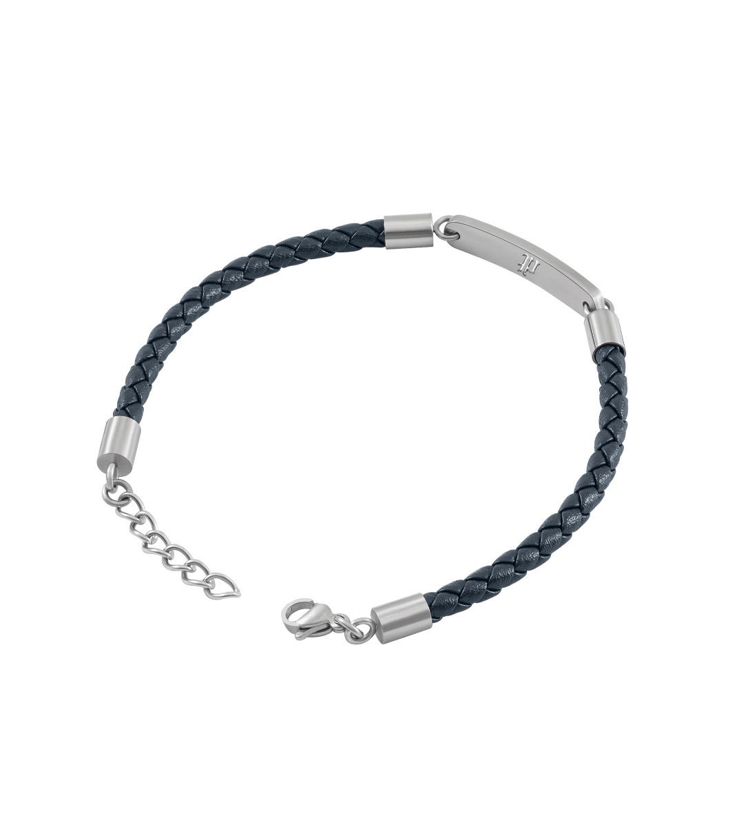 Police INTERWOVE Men Bracelet Blue Leather Stainless Steel