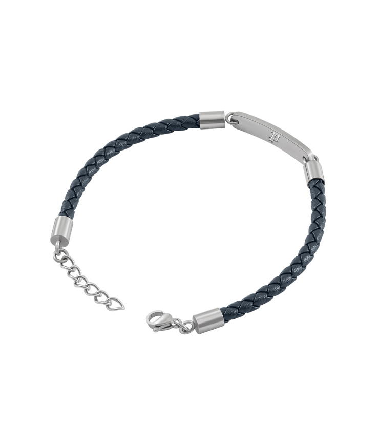 Police INTERWOVE Men Bracelet Blue Leather Stainless Steel