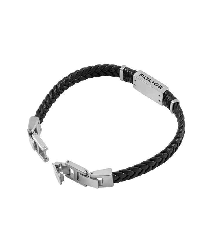 Police RIDGECORD Men Bracelet Black Leather