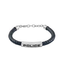 سوار بوليس سكاي فول رجالي جلد ازرق مع ستانلس ستيل