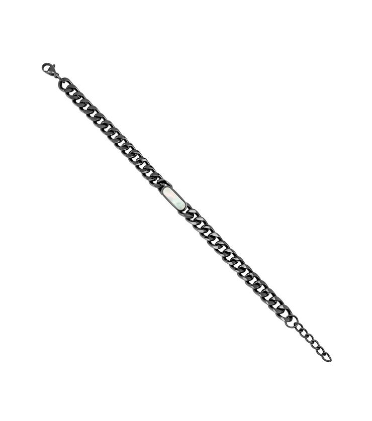 Police VIGOR Men Bracelet Gunmetal Steel Chain