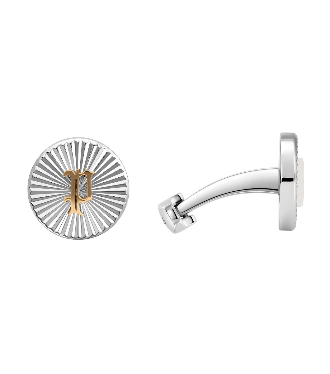 Police Ridge Cufflinks for Men Silver & Gold