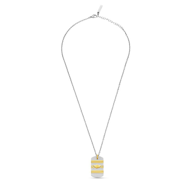 Police REVELRY necklace for men steel silver , Gold
