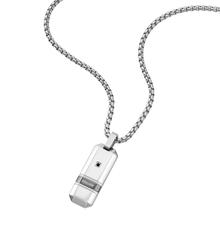 قلادة بوليس بيسلاين للرجال ستانلس ستيل مع تعليقة