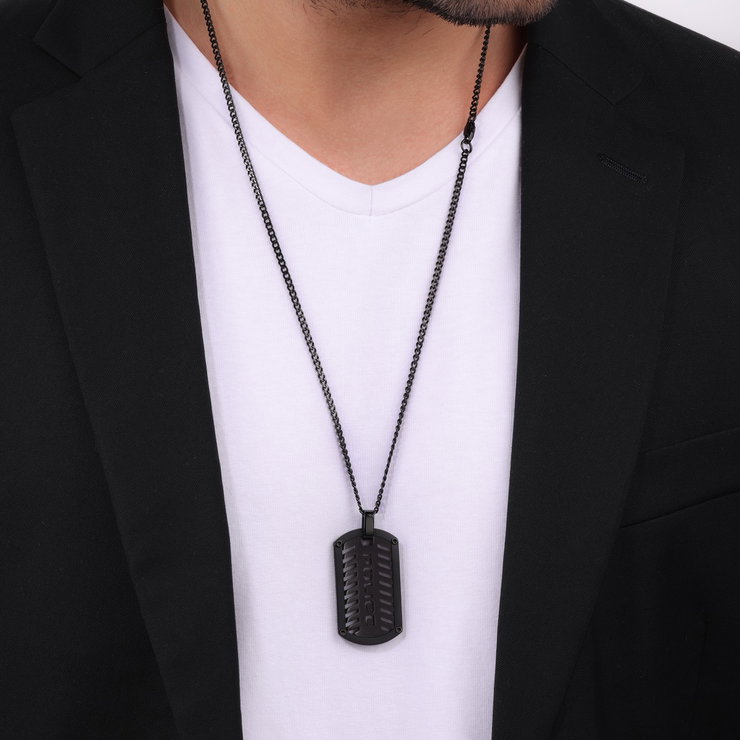 Police LATTITUDE men necklace stainless steel black