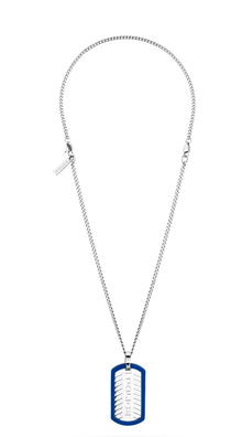 سلسال اتيتيود من بوليس للرجال استيل لون فضى وازرق 