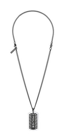 سلسال اتيتيود من بوليس للرجال استيل لون اسود لامع 