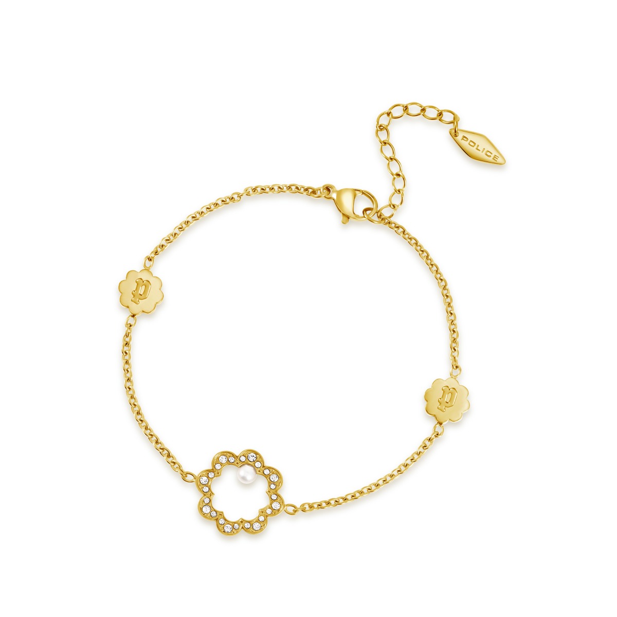 Police OPULENT Ladies Bracelet Gold Plated Floral