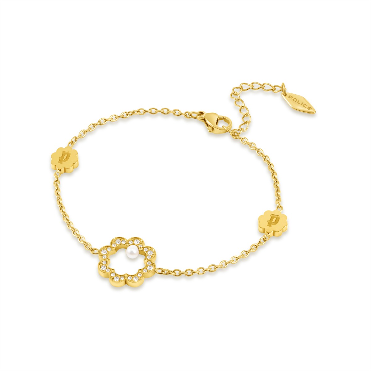 Police OPULENT Ladies Bracelet Gold Plated Floral