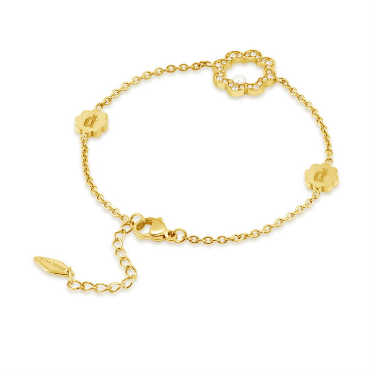Police OPULENT Ladies Bracelet Gold Plated Floral