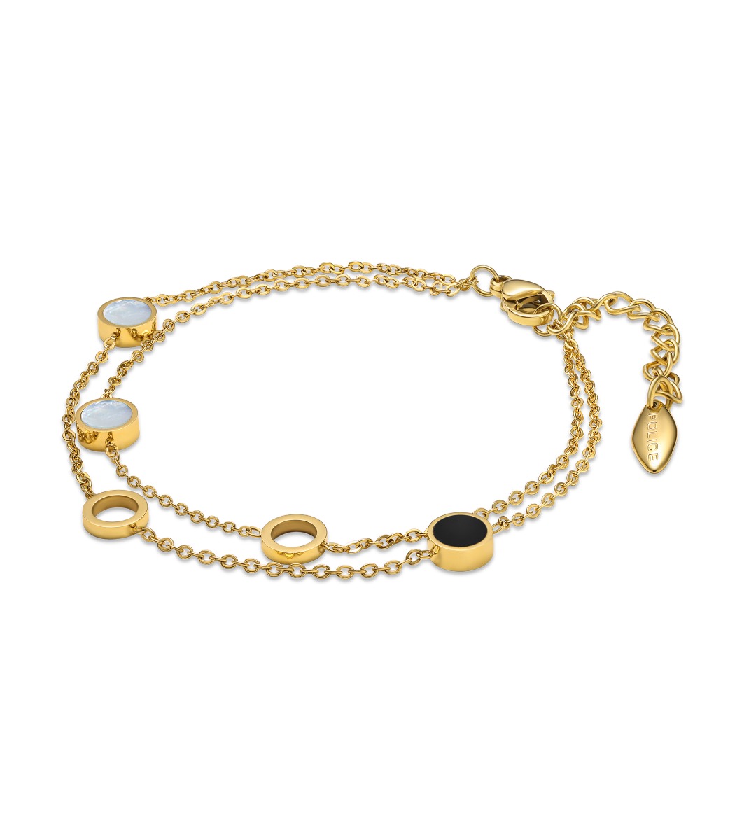 Police AURORA Ladies Bracelet Gold Plated Double Chain