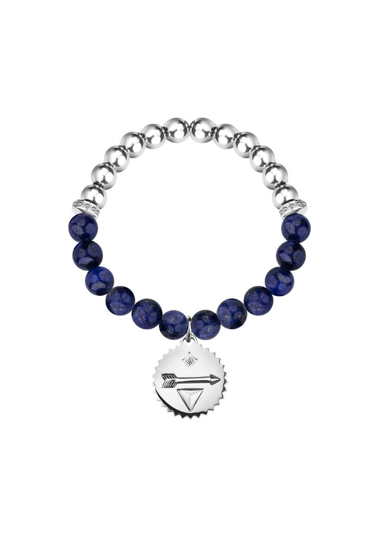 Police TALISMAN ladies bracelet silver with blue beads