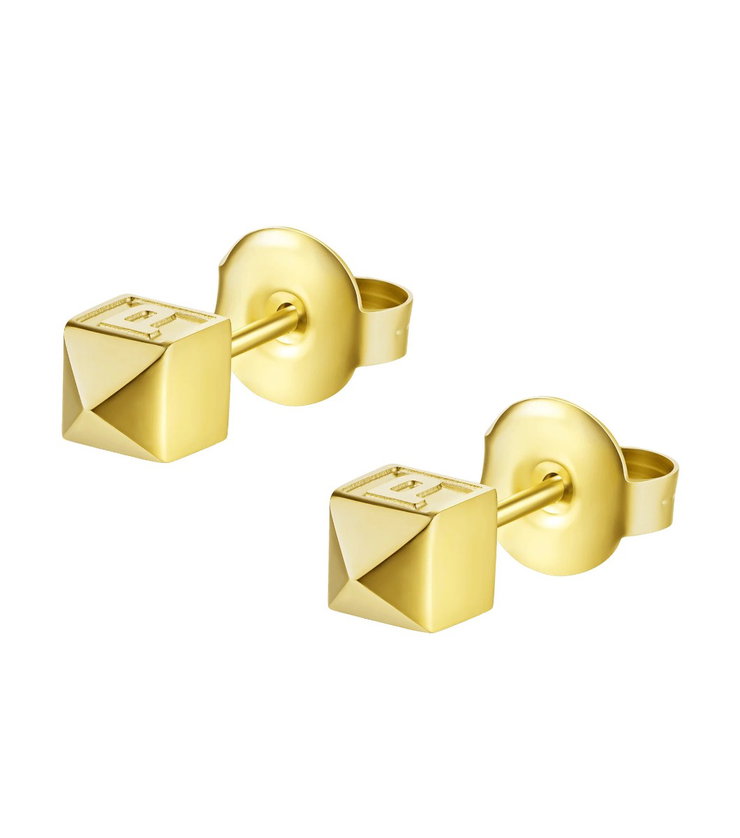 Police Cubet earring for women steel gold