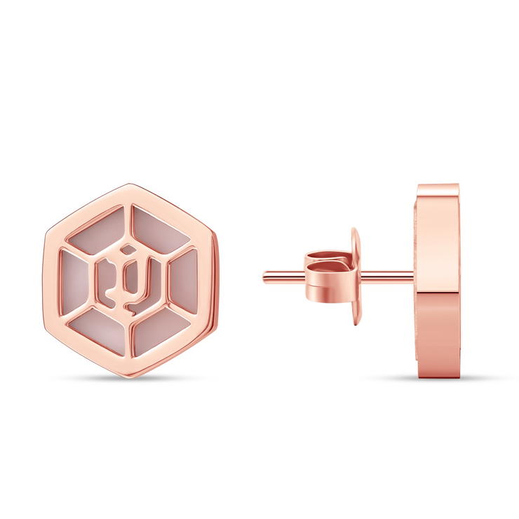 Police earring for women steel rose gold 