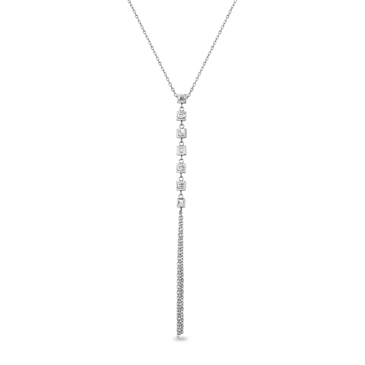 Police CUBET ladies necklace stainless steel silver 