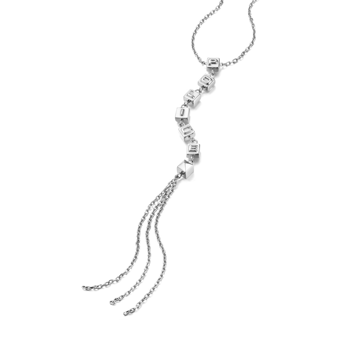 Police CUBET ladies necklace stainless steel silver 