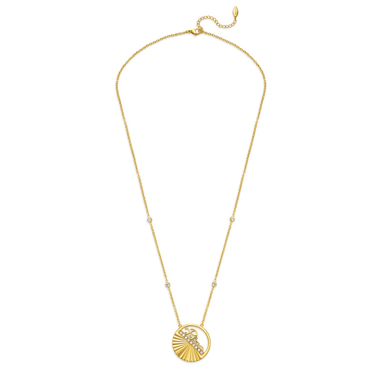 Police SEASHELL women necklace steel gold with crystal