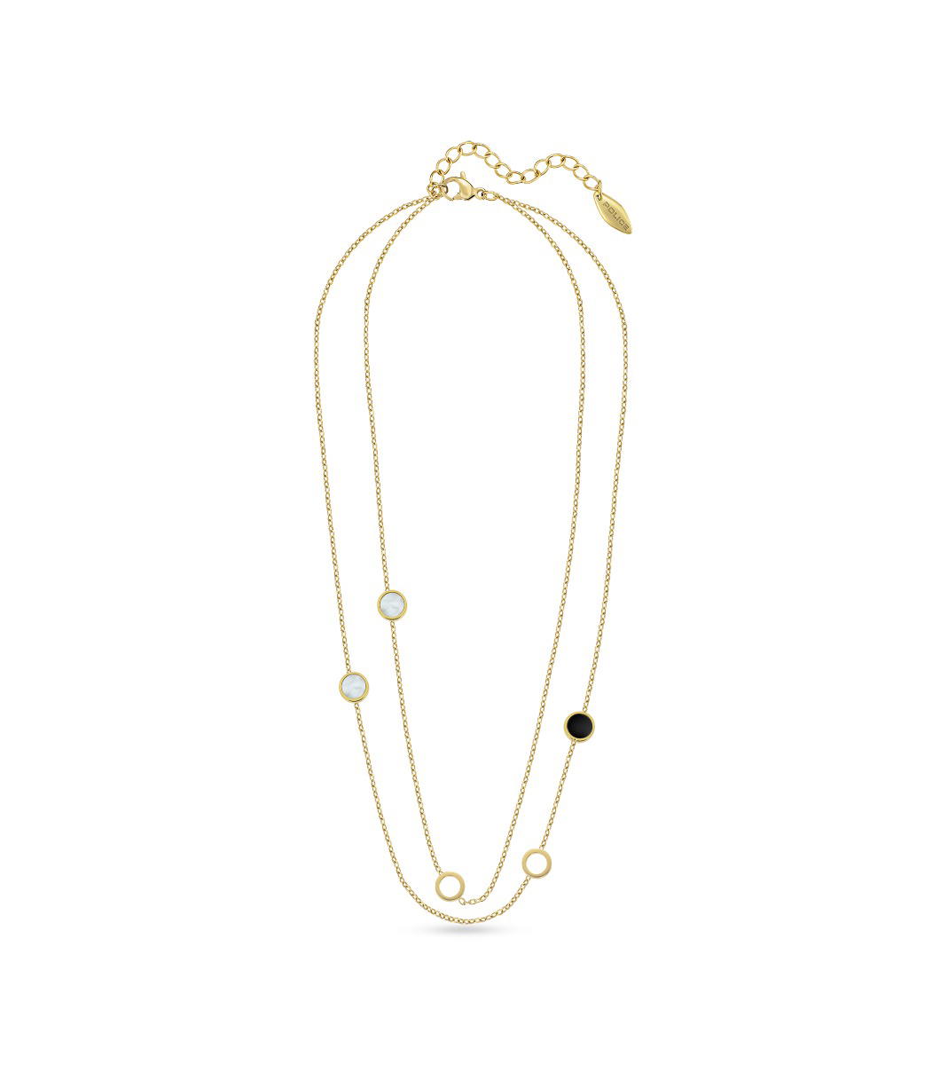 Police AURORA Ladies Necklace Gold Plated Double Chain
