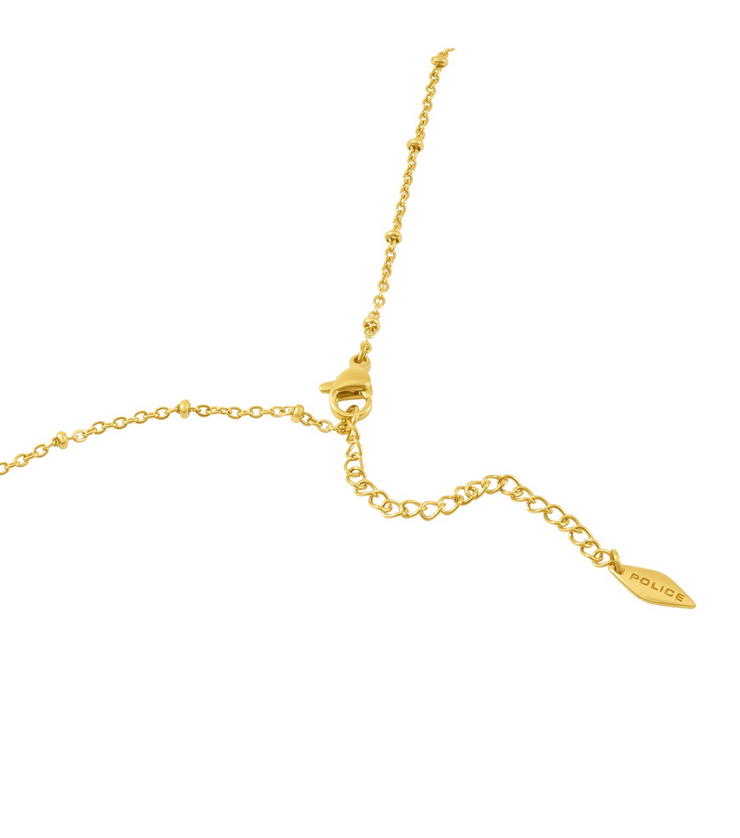 Police CLARITY Ladies Necklace Gold Plated with Purple