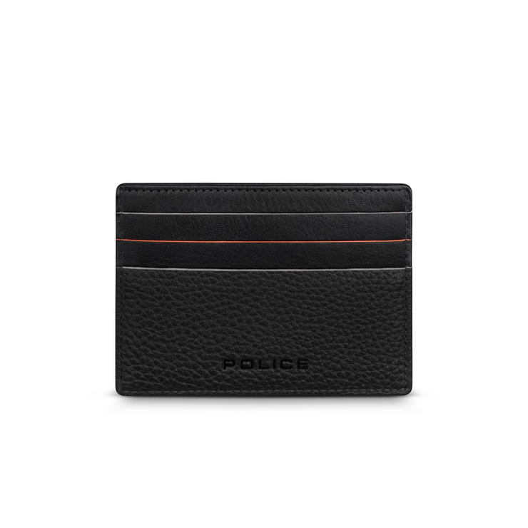 Police DEBONAIR card holder for men 4cc in black leather