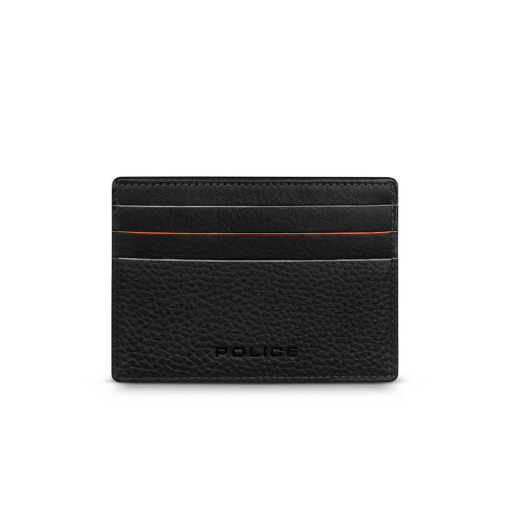 Police DEBONAIR card holder for men 4cc in black leather