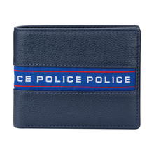 محفظة للرجال من بوليس 8 بطاقات جلد لون ازرق 