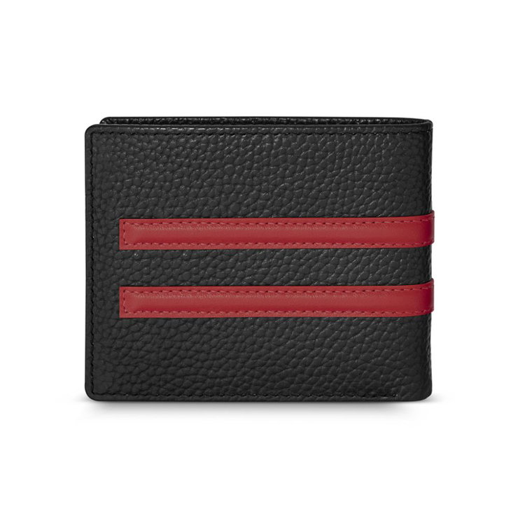 Police HORIPIP wallet for men 6cc black and red leather