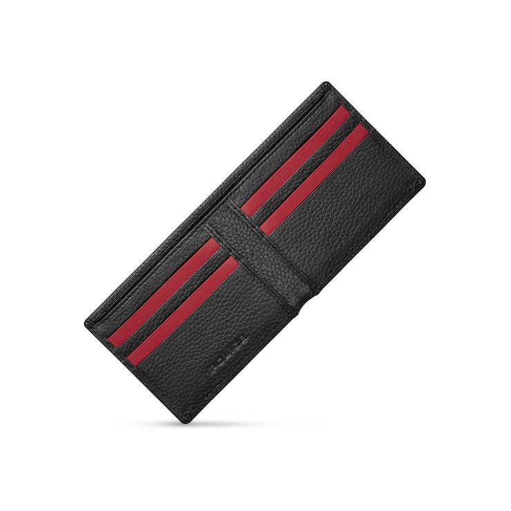 Police HORIPIP wallet for men 6cc black and red leather