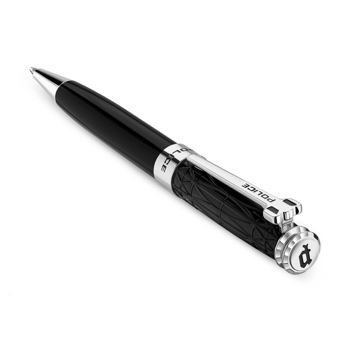 Police BADONI ballpoint pen for men steel black