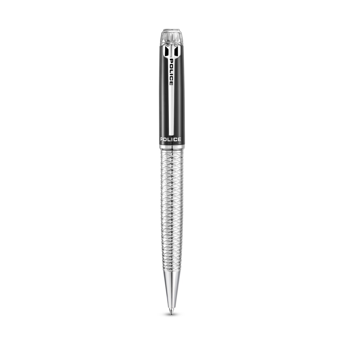 Police Aptos Men's Black and Silver Ballpoint Pen