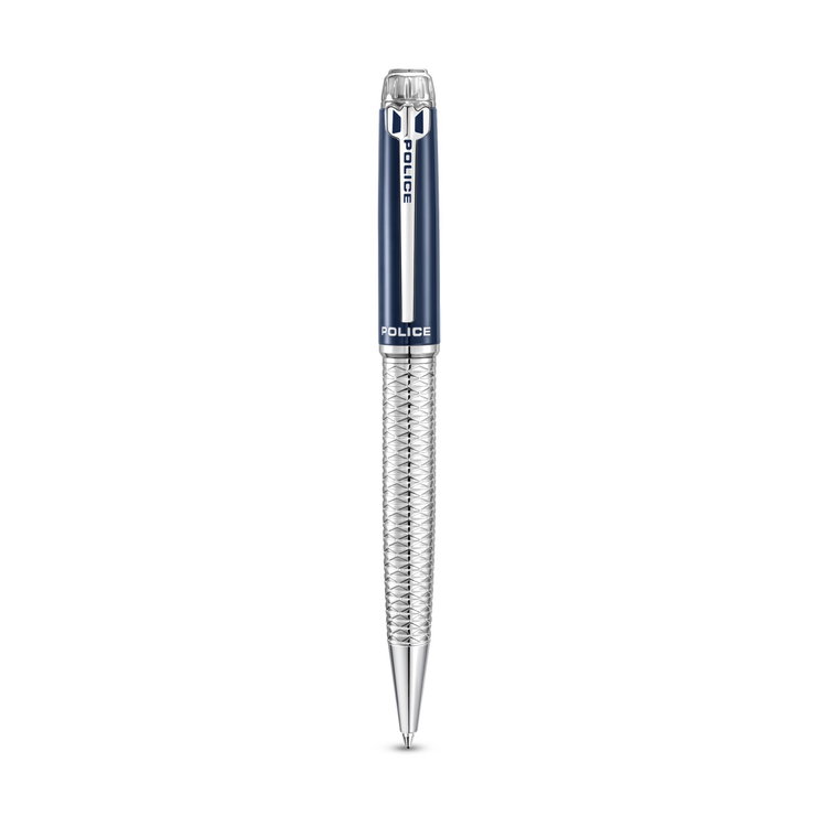 Police Aptos Men's Blue and Silver Ballpoint Pen