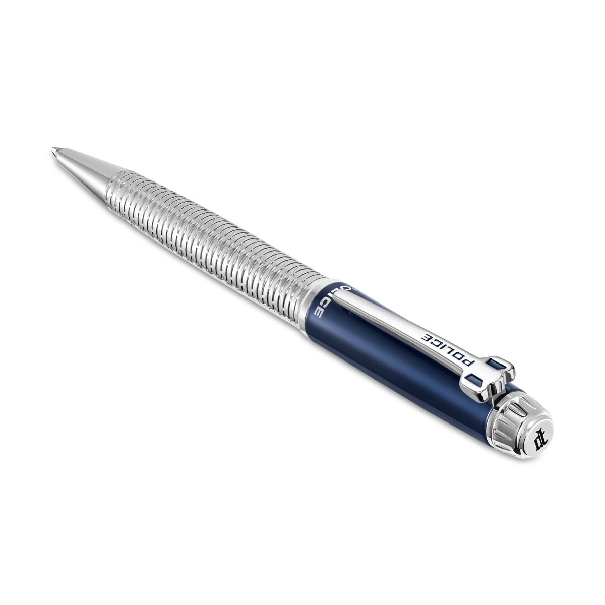 Police Aptos Men's Blue and Silver Ballpoint Pen