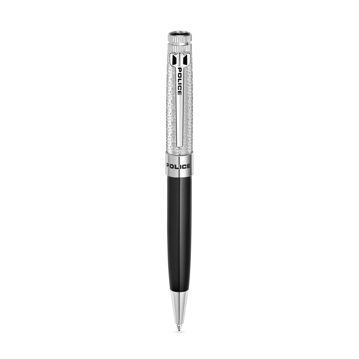 Police Amasis Men's Black and Silver Ballpoint Pen