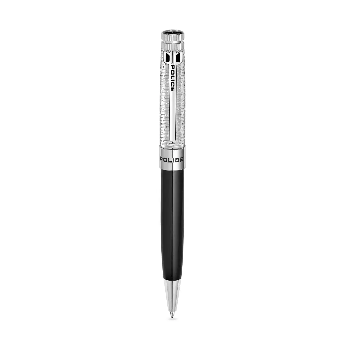 Police Amasis Men's Black and Silver Ballpoint Pen