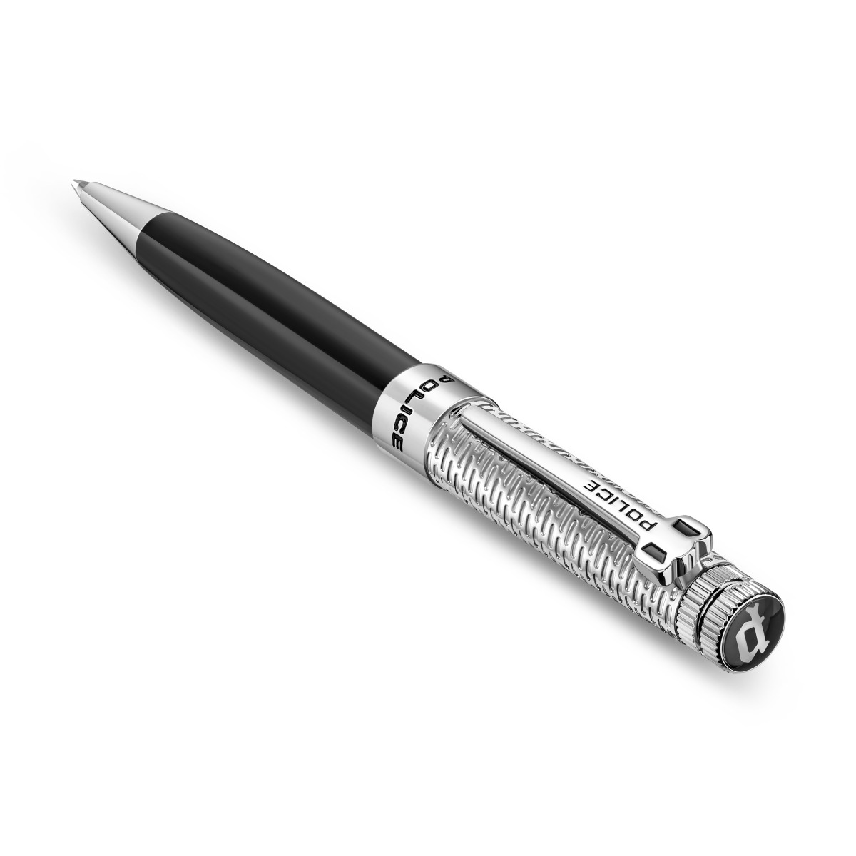 Police Amasis Men's Black and Silver Ballpoint Pen