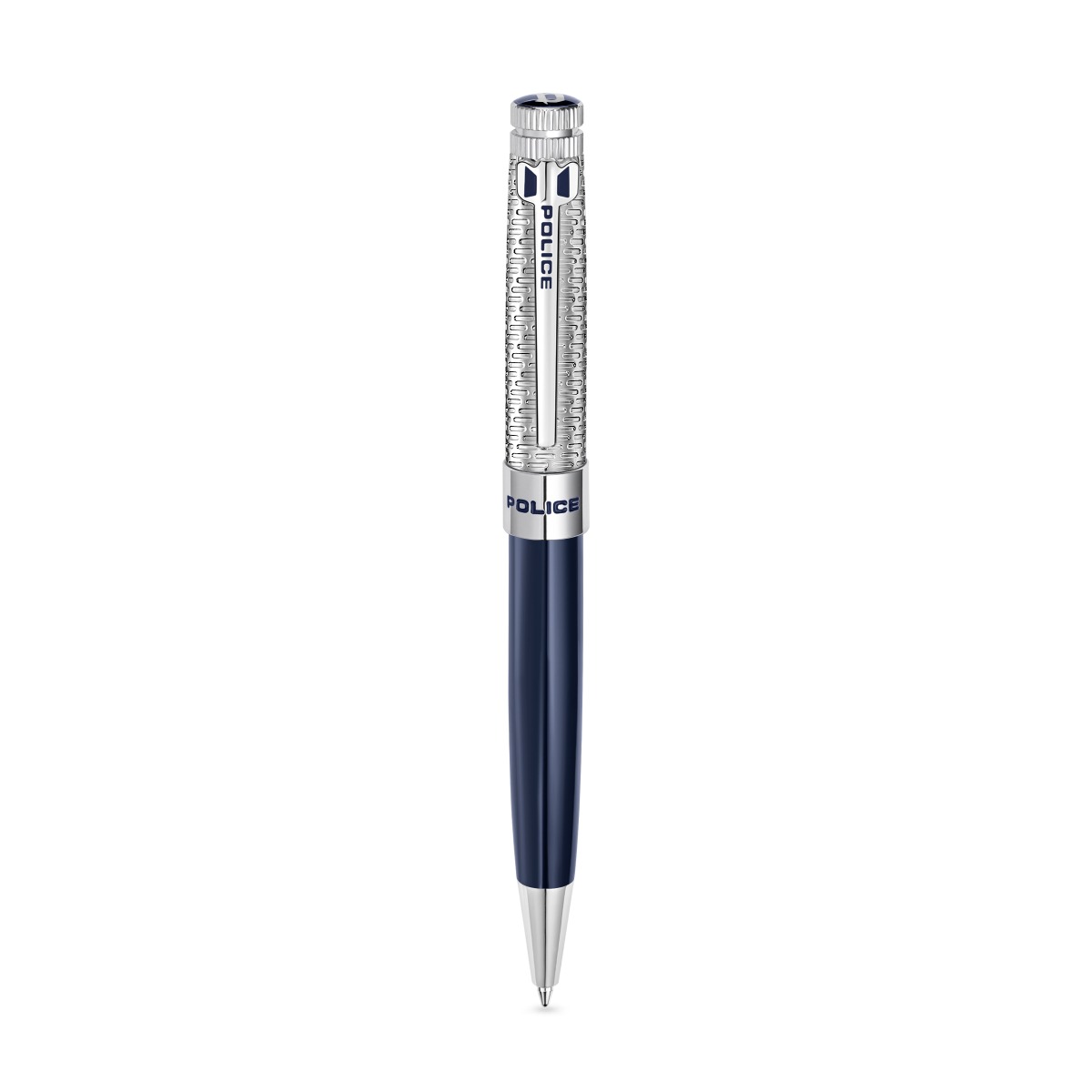 Police Amasis Men's Blue and Silver Ballpoint Pen