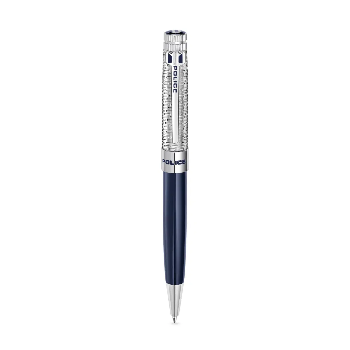Police Amasis Men's Blue and Silver Ballpoint Pen